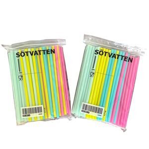 IKEA Sotvatten Smoothie Straws 2 Sets of 100